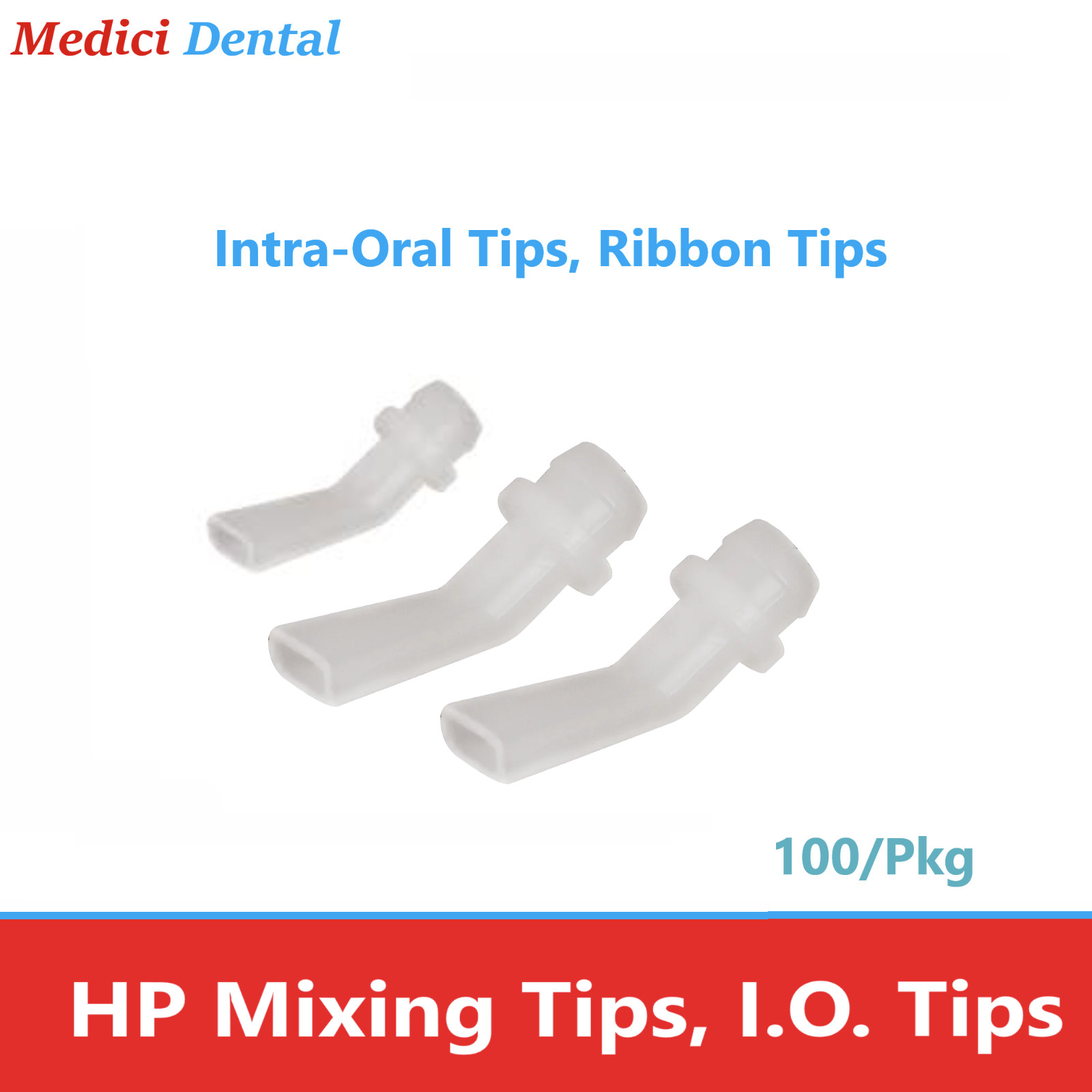 Dental Yellow Intraoral Tips, Pink Intraoral Tips, Ribbon Tips, Fine Tips 100/Bg