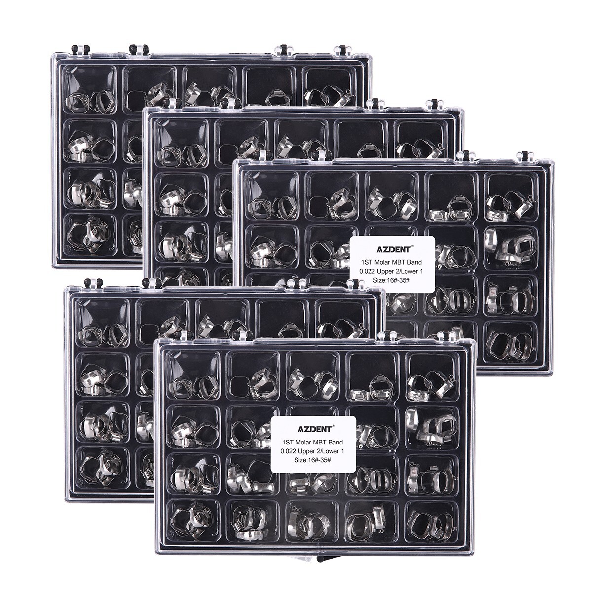 AZDENT Dental Orthodontic Bands with Buccal Tube 1st Molar Roth/MBT 022