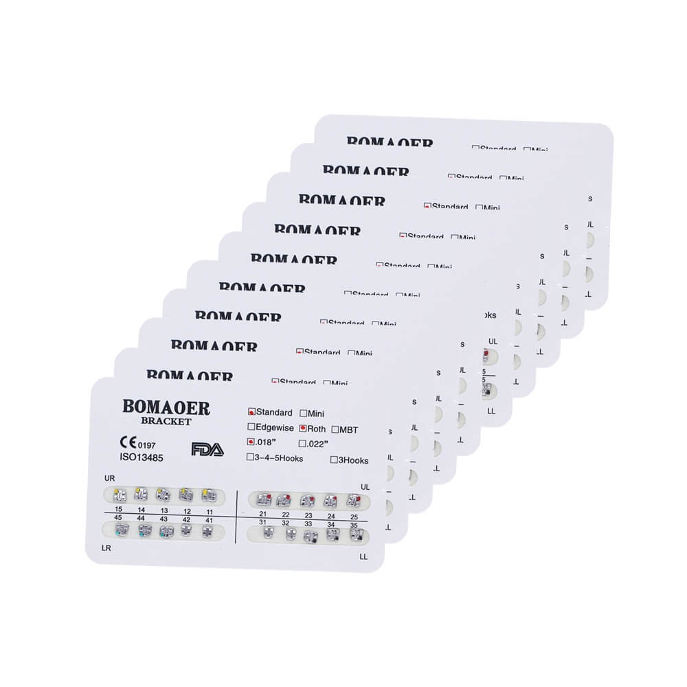 1-100 Packs Dental Orthodontic Bracket Braces Standard Roth 018 No Hook
