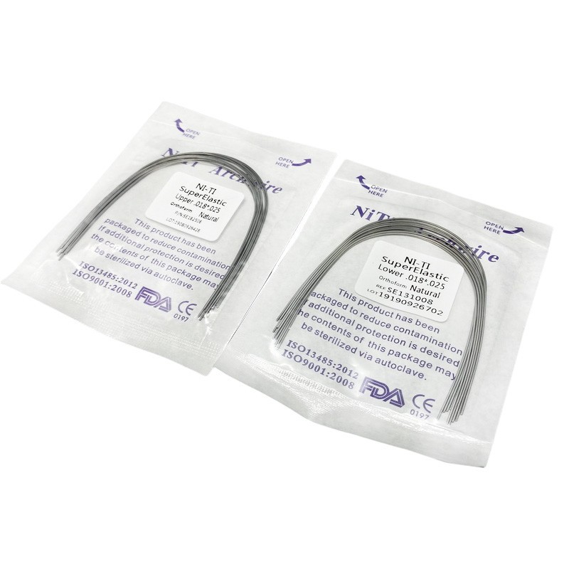 Dental Orthodontic Arch Wire Super Elastic Niti Round Rectangular Natural Form