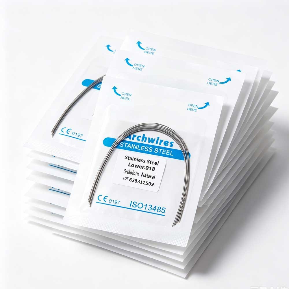 10pcs/pack Dental Orthodontic Form Arch wire Stainless Steel S.S Round Natural
