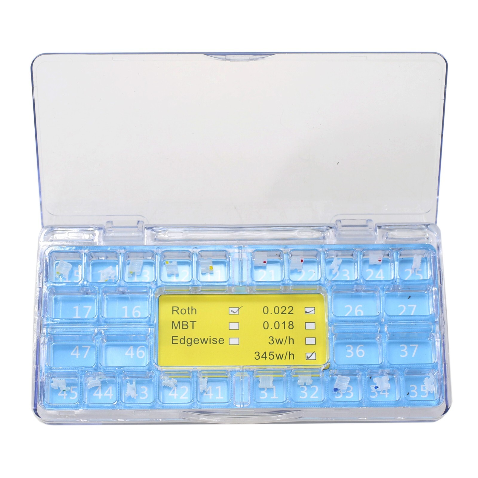 Dental Orthodontic Ceramic Brackets Self Ligating Braces Clear Sapphire Roth MBT