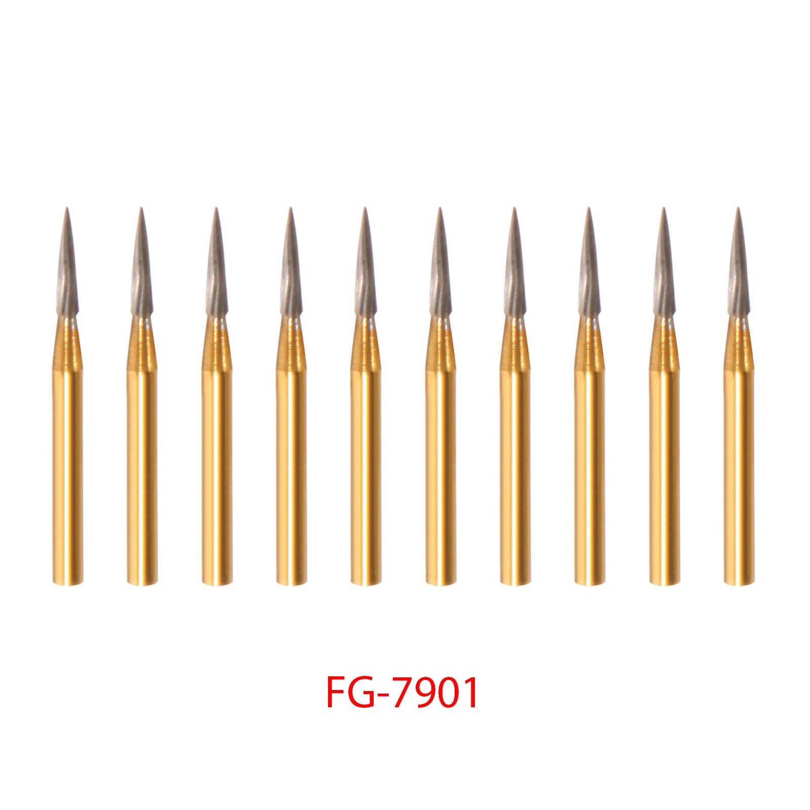 5 box Dental Trimming Finishing Gold Burs Carbide FG 7901 High Speed Handpiece u