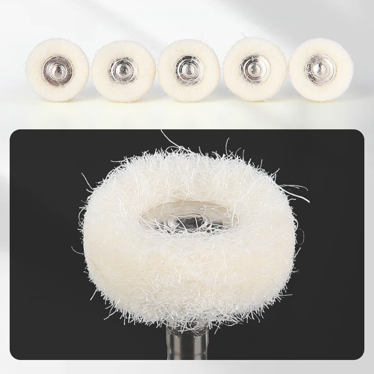 Dental Polishing Brush Wheels Goat Hair/Felt/Cotton Contra Angle RA Latch Type