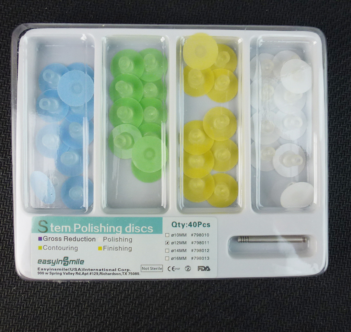 Dental Composite Finishing Polishing Disc Stem kit&sMandrel Drill Polishing Bur