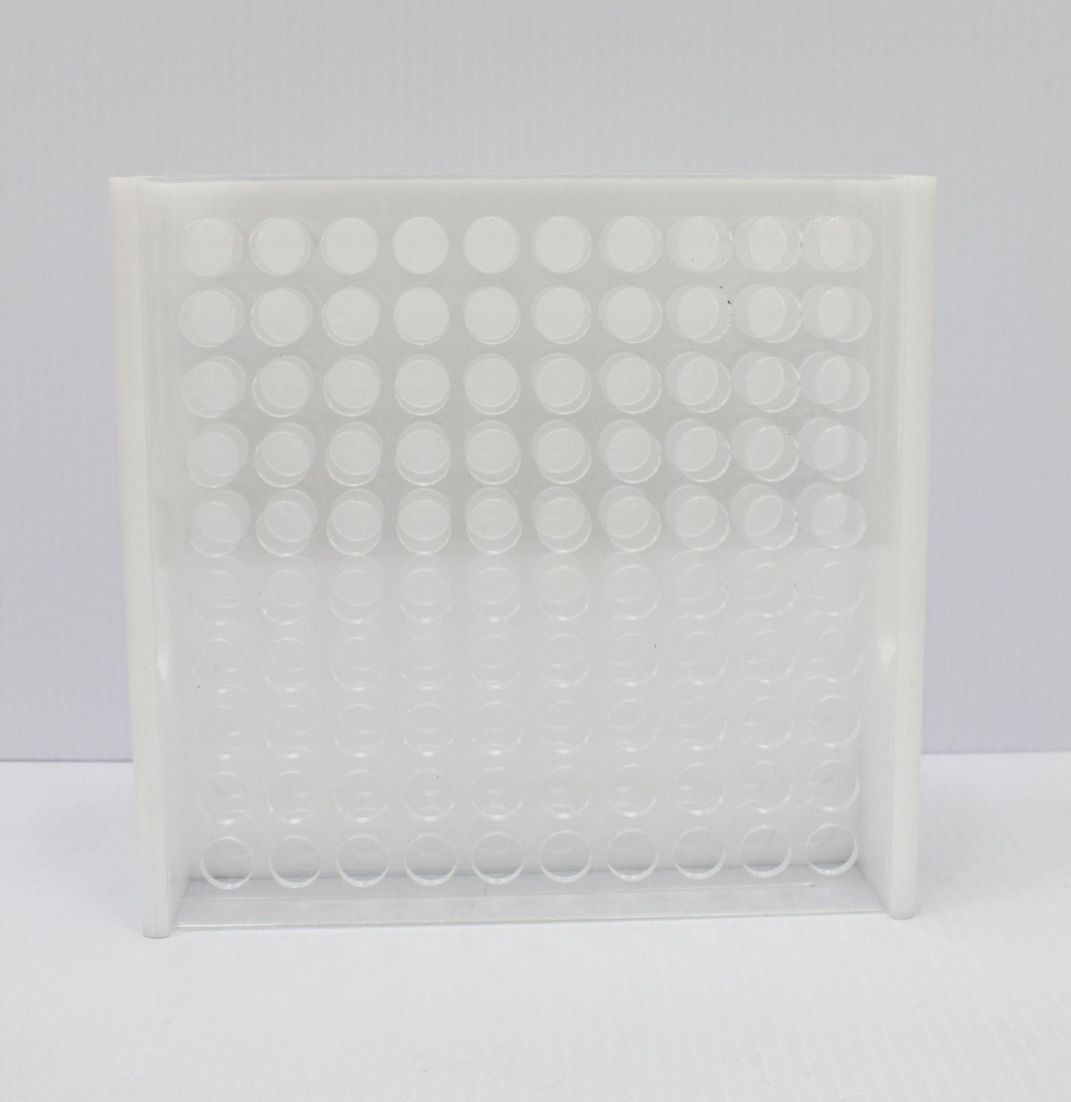 N/A Clear Acrylic 100 Place Test Tube Rack Refrigerator-Freezer Sto (3377112)