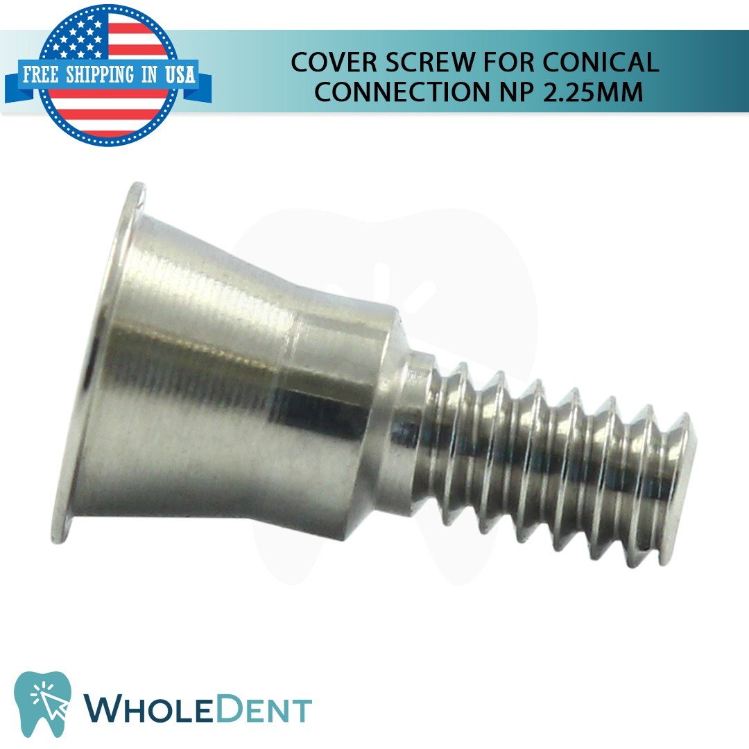 5x Dental Titanium Cover Screw Narrow Platform Conical Connection Hex 2.25mm NP