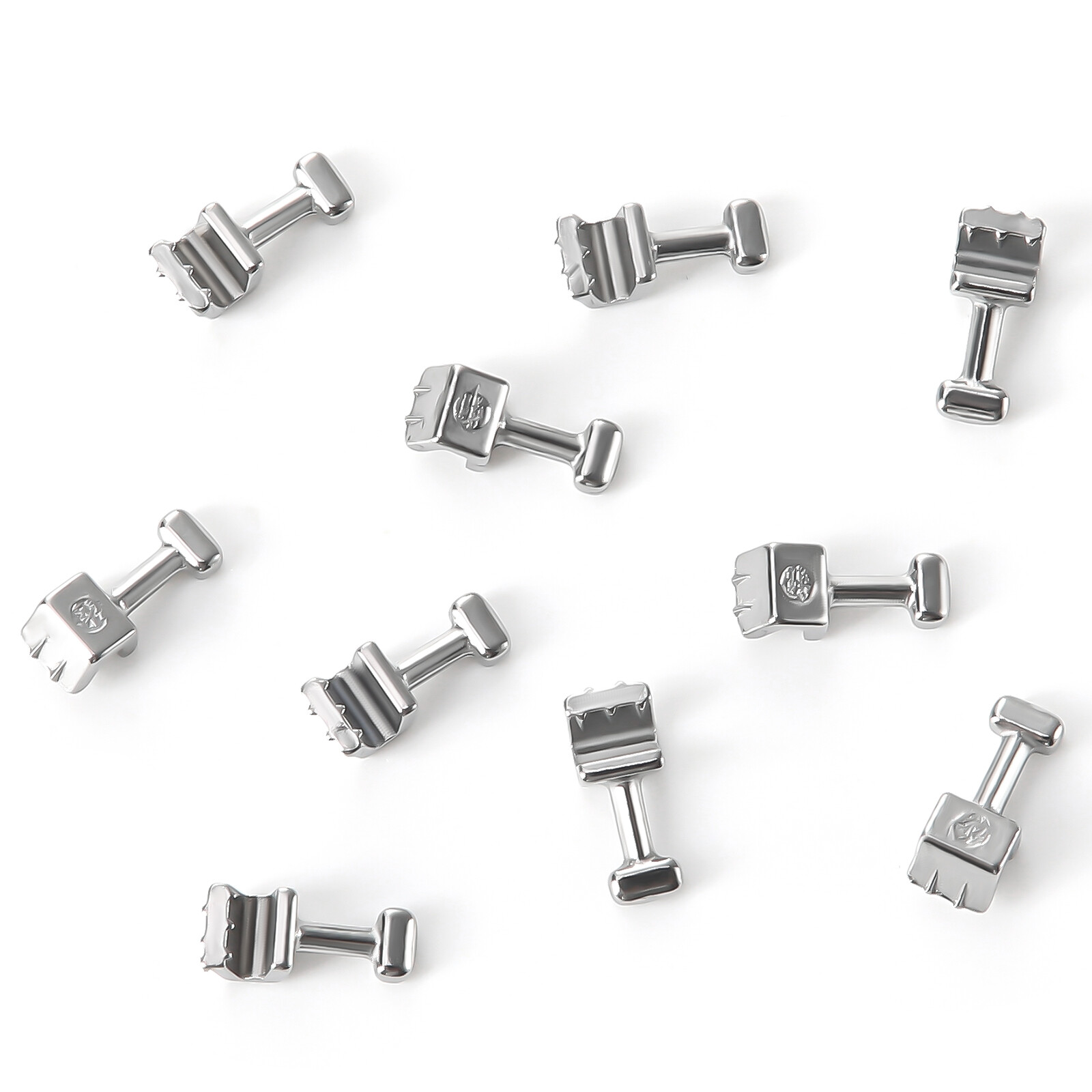 10Pcs JMU Dental Orthodontic Crimpable Hooks Long Curved/Square
