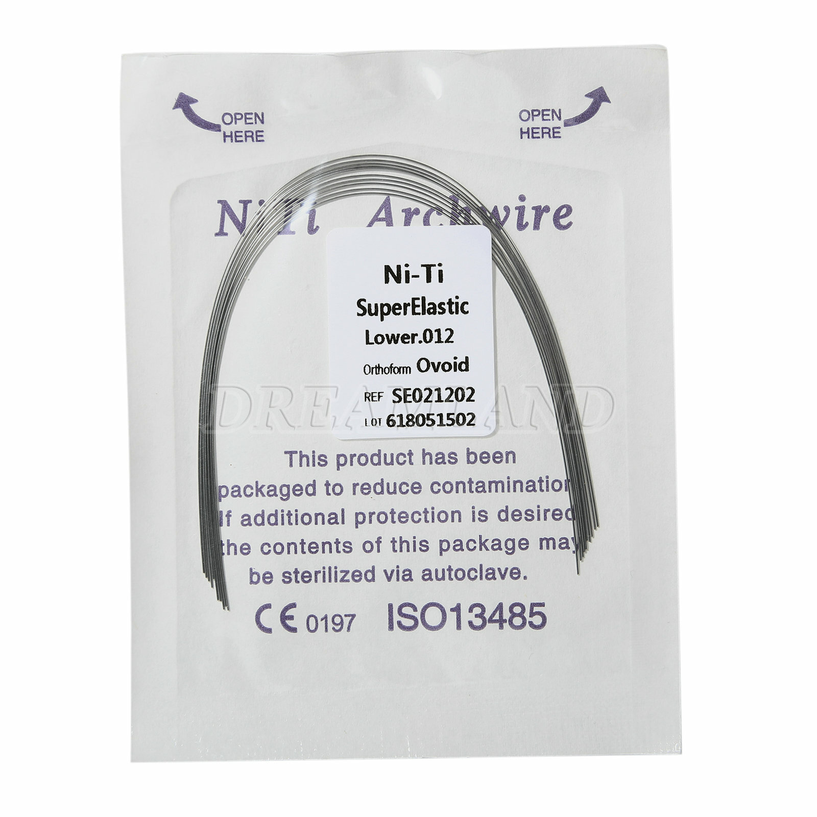 Arcos de Ortodoncia Dental Redondos Niti Arco de Alambre Ovoid Form 10pcs=1bag