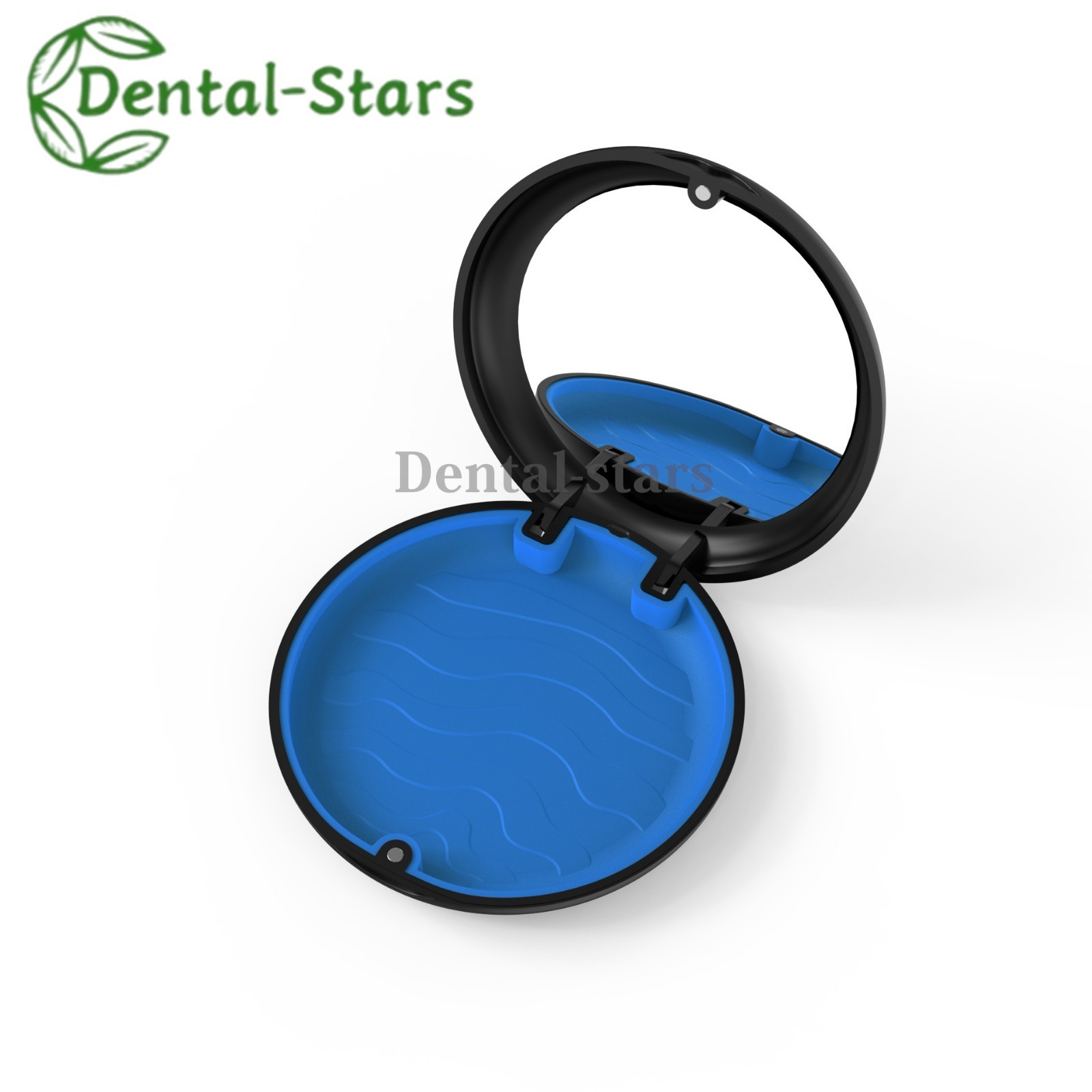 1Pcs Dental Retainer Case With Mirror Denture Storage Box Mouthguard Container