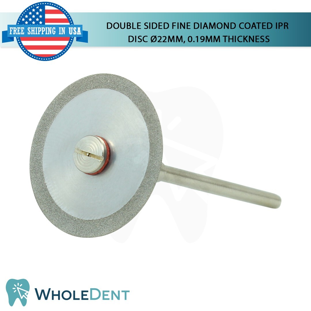 Ortho Dental Fine Double Sided Diamond Coated Disc IPR Separator Ø22mm, 0.19