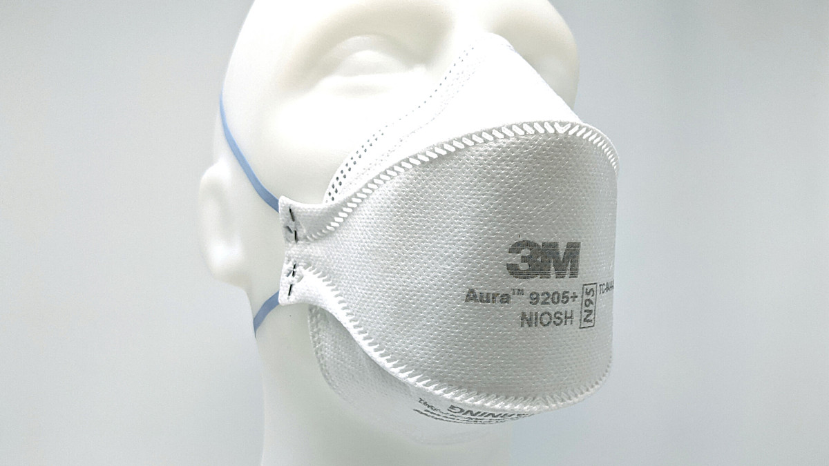 3M™ N95 Aura™ 9205+ | 20 Masks | NIOSH Approved Particulate Respirator Masks