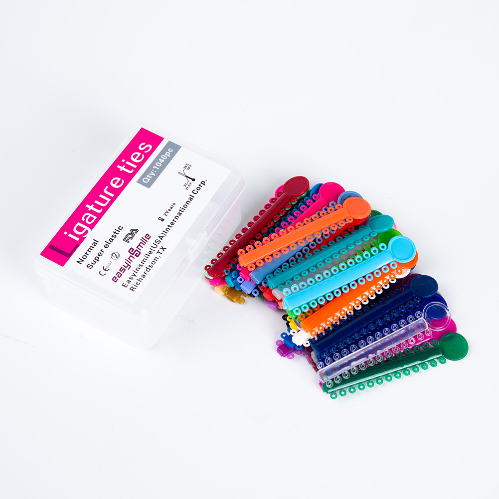 1040Pcs Dental Orthodontic Brackets Use Elastic Ligature Ties Rubber Bands USA
