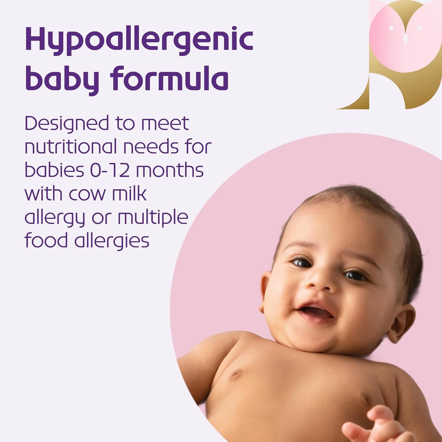 Hypoallergenic, Dairy-free, Amino Acid-Based Baby Formula with Prebiotic Fiber,