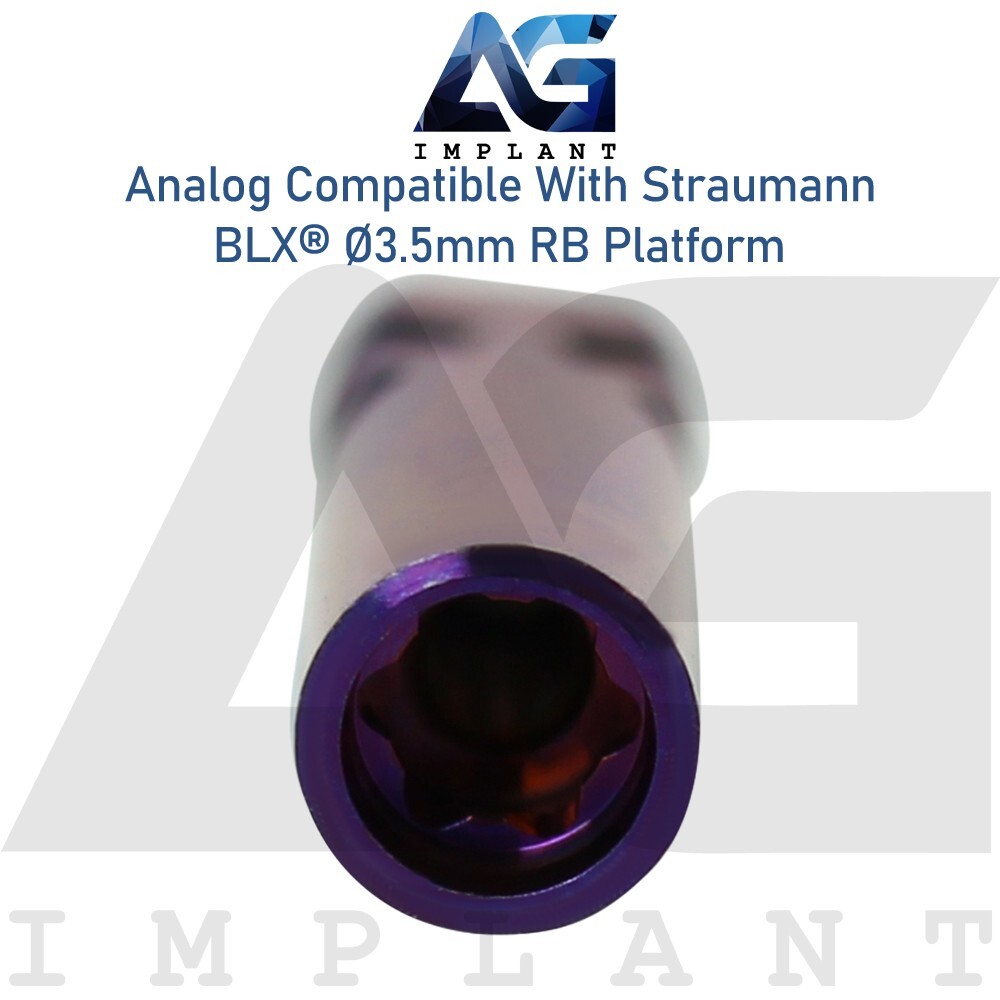 10 Straumann BLX® Compatible Dental Fixture Analog 3.5mm Titanium RB Platform