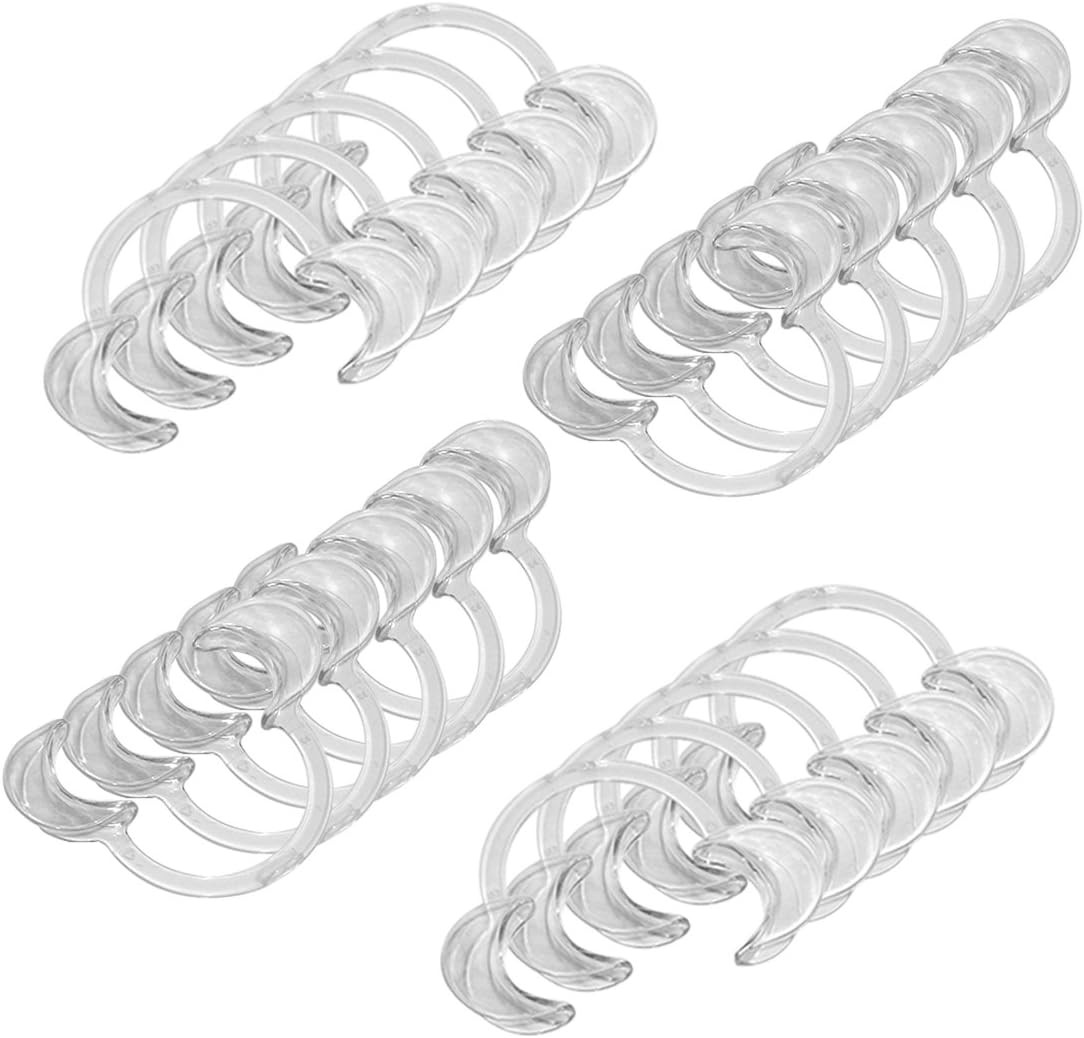 EZGO 20 Pieces (Size M) C-Shape Teeth Whitening Cheek 20 Count (Pack of 1)