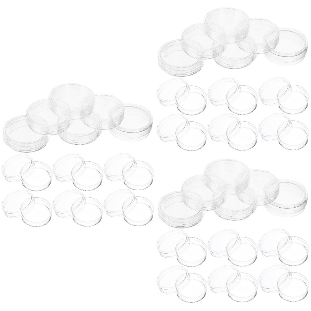 Set of 3 Lab Petri Round Culture with Lid Science