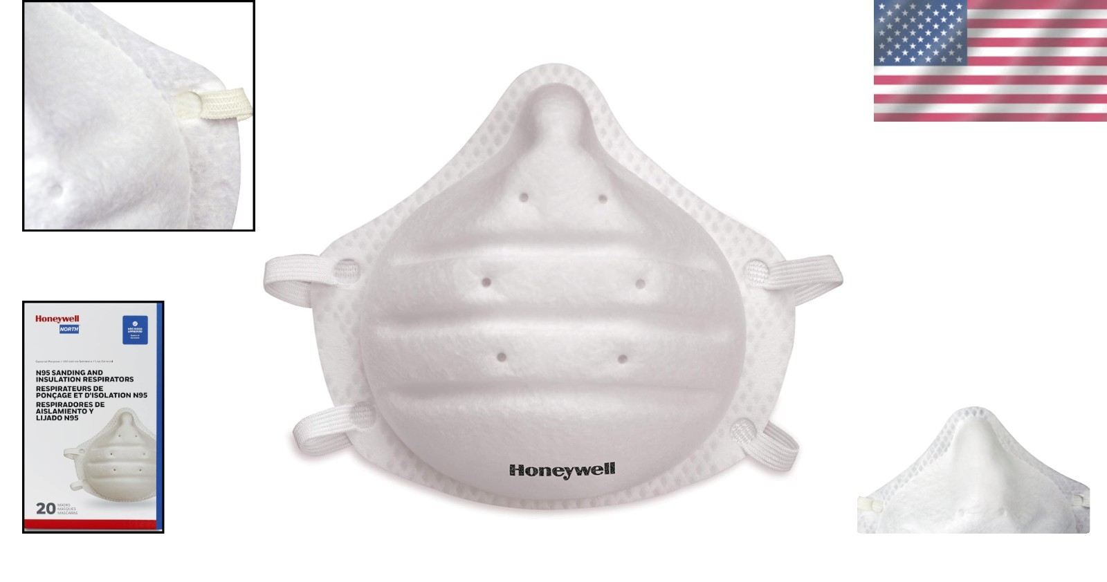 Lightweight N95 Molded Cup Respirators – Hypoallergenic and Comfortable 20-Pack