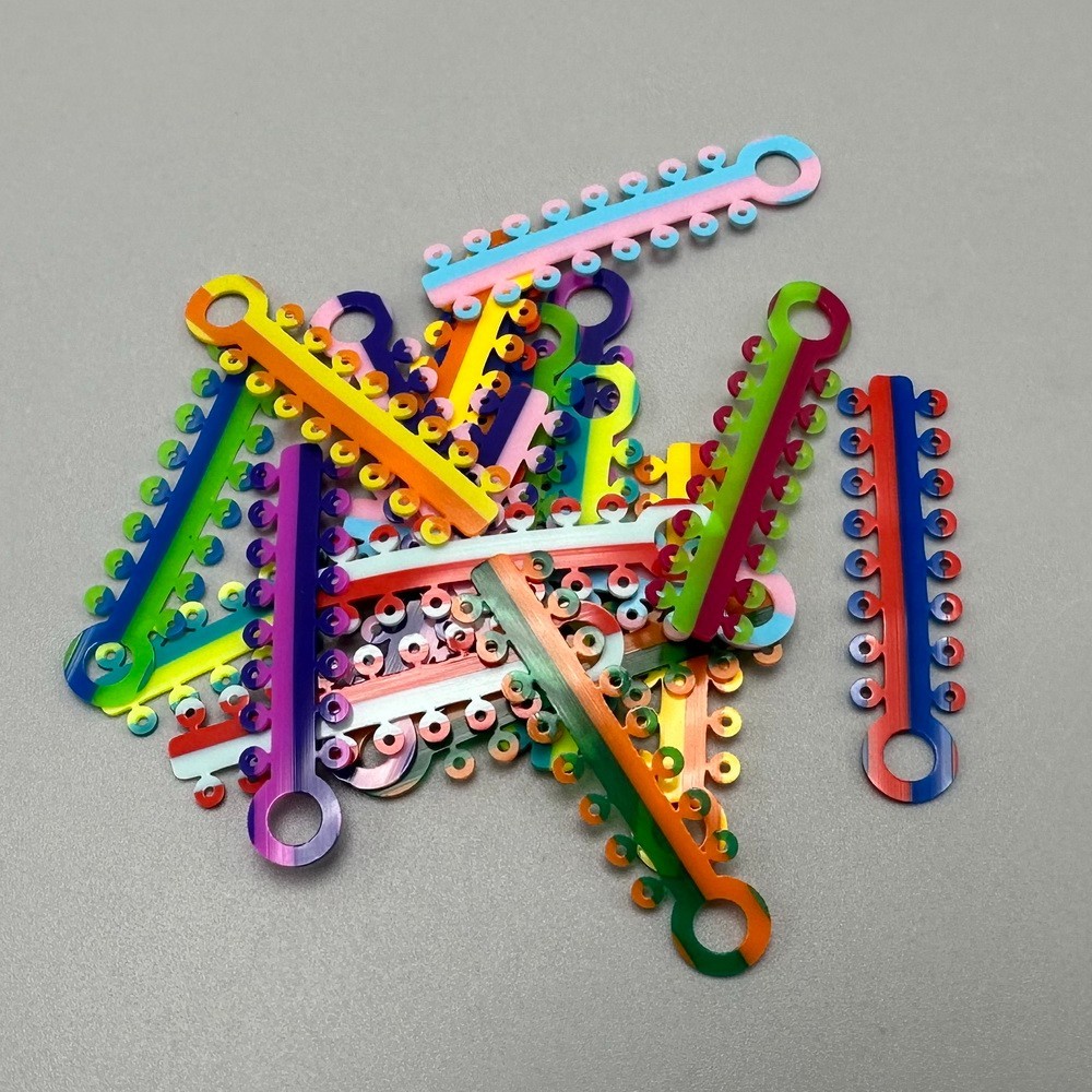 Dental Orthodontic Elastic Ligature Ties Rubber Bands Braces Double Color 320pcs
