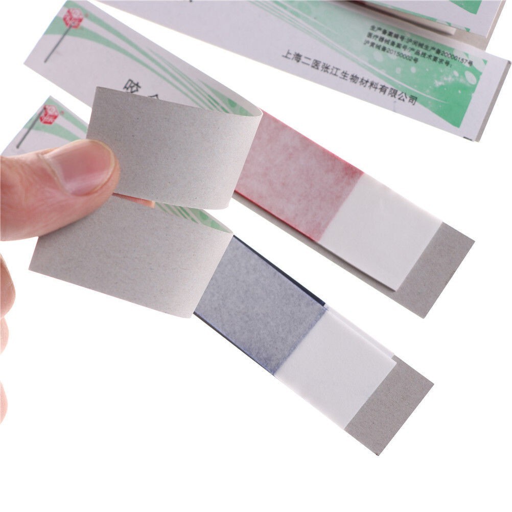 Dental Articulating Paper Practical Soft Thin Strips Red/ Blue 10 Sheet *20 Book