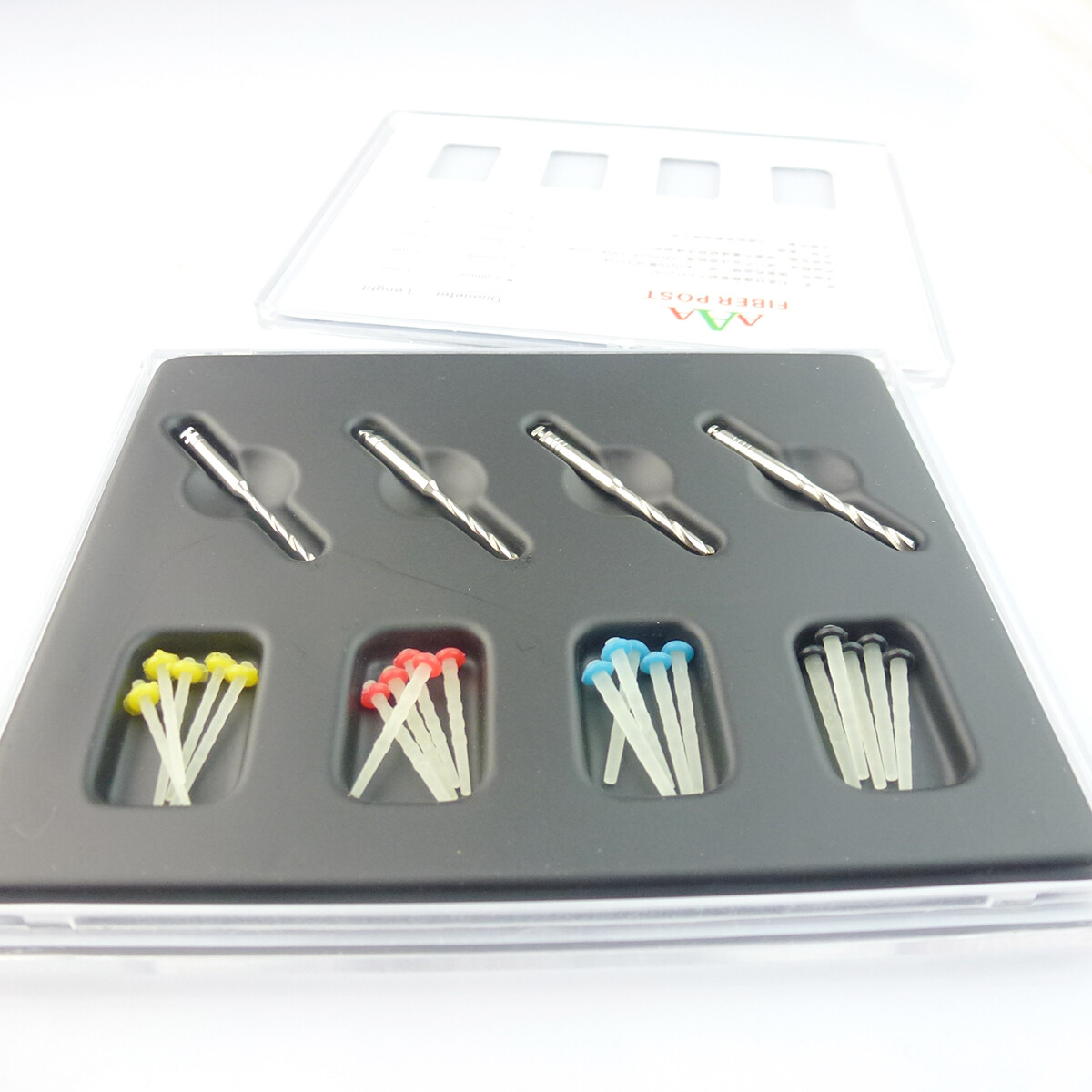 Dental 65%Fider Endo quartz Fiber Resin Post Pile 4Size Mixed EASYISNMILE
