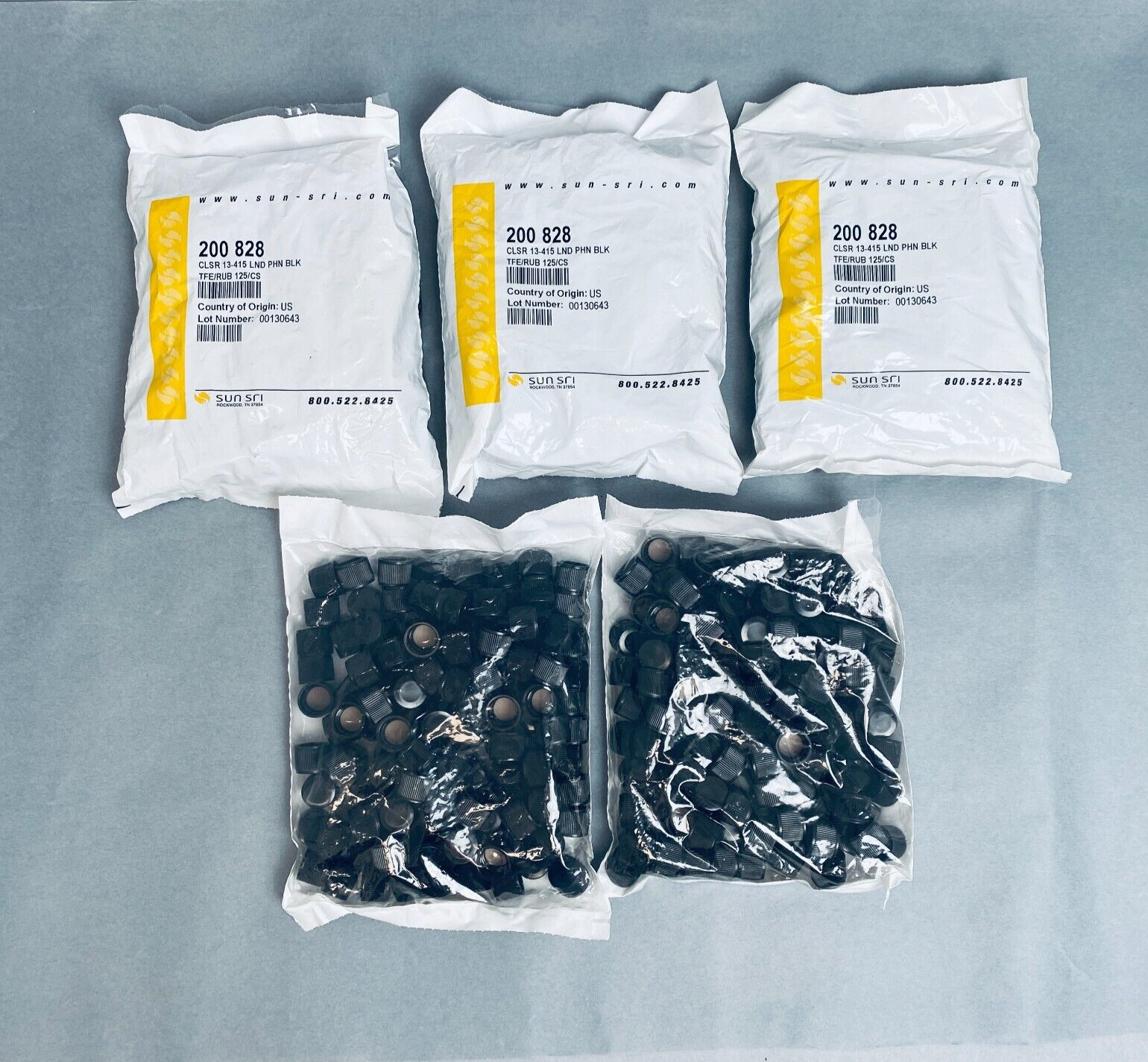 Sun Sri Phenolic Screw Cap 13-415 Thread 5 Packs of 125 Caps – Total of 625 Caps
