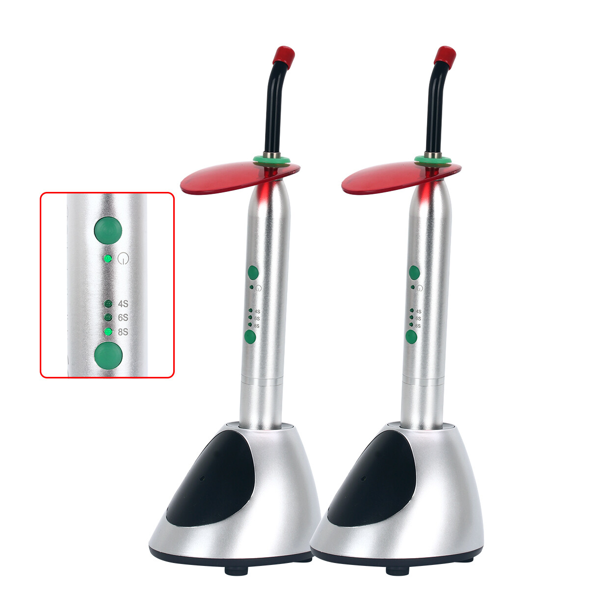 Dental Wireless Orthodontics LED Curing Light Resin Cure Lamp 8s/6s/4s 2000mw/c㎡