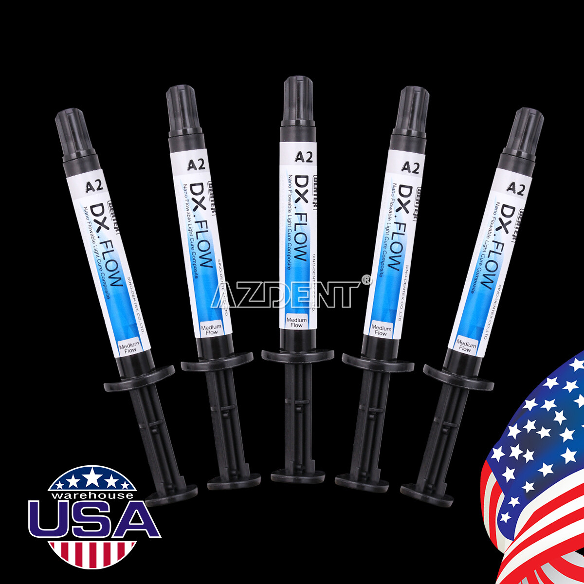 DENTEX DX.FLOW Dental Flowable Medium Flow Light Cure Composite A2 Resin