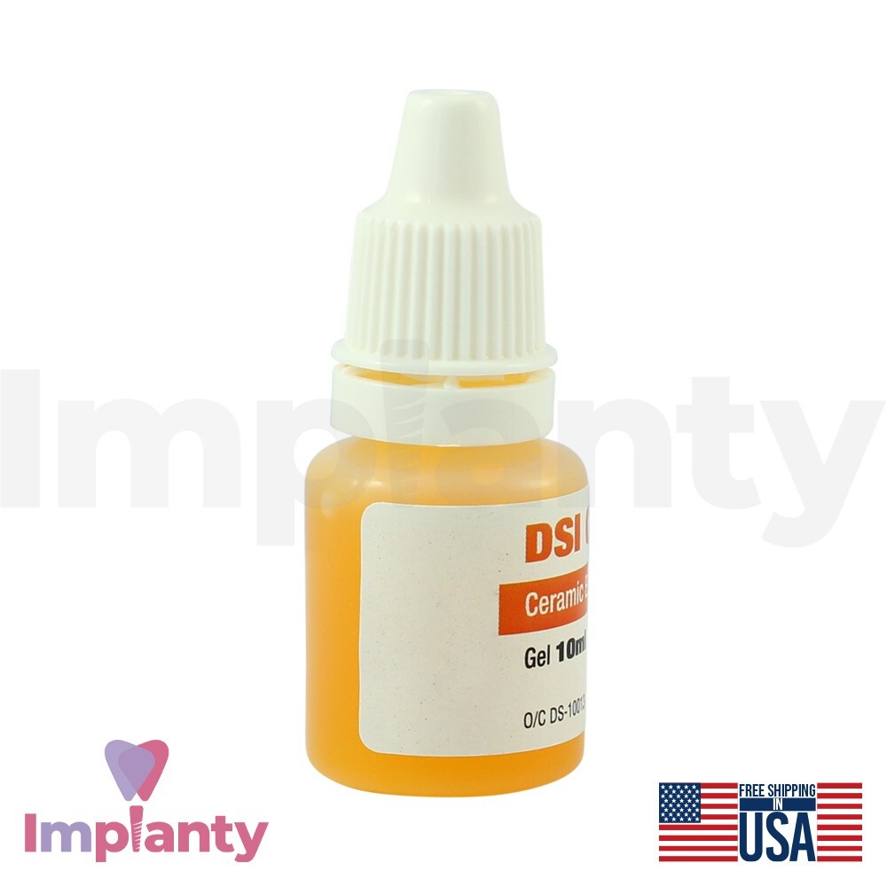 DSI C-Etch Ceramic Porcelain Etching 10ml Semi Gel Dental Restoration Repair