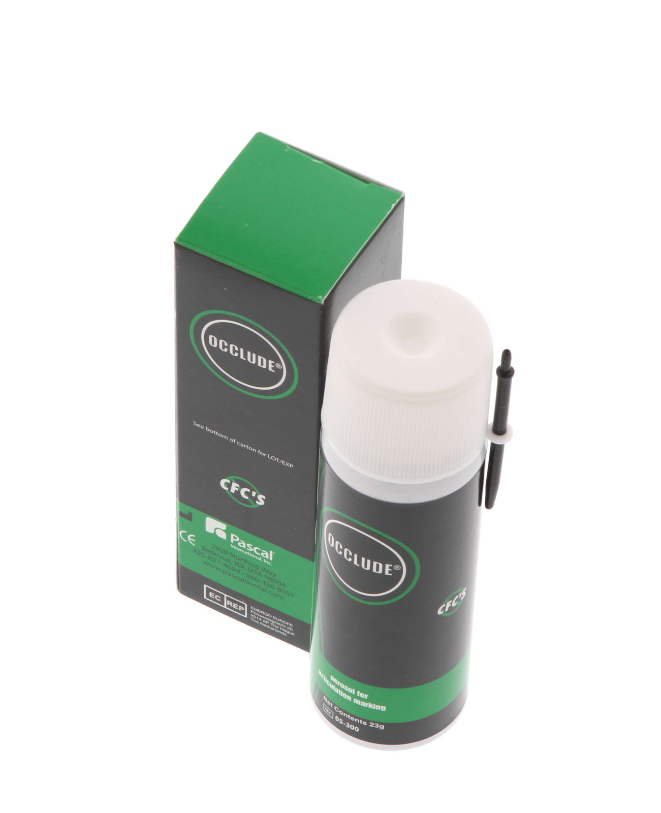 OCCLUDE Dental Aerosol Articulating Indicator Spray Powder Green 23g Pascal