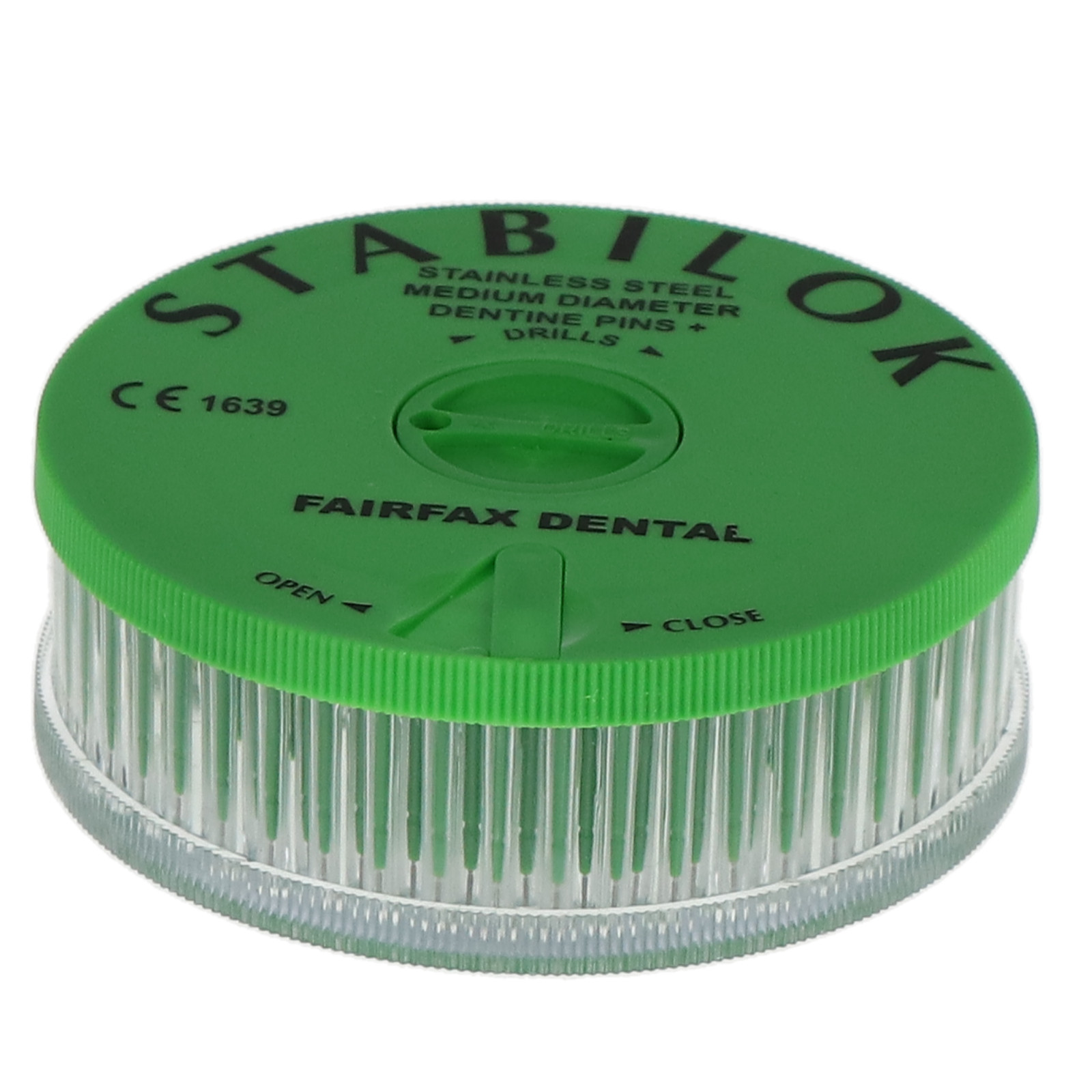 Fairfax Dental 60052 Stabilok Dentine Pins Single Shear Economy Green 100/Pk