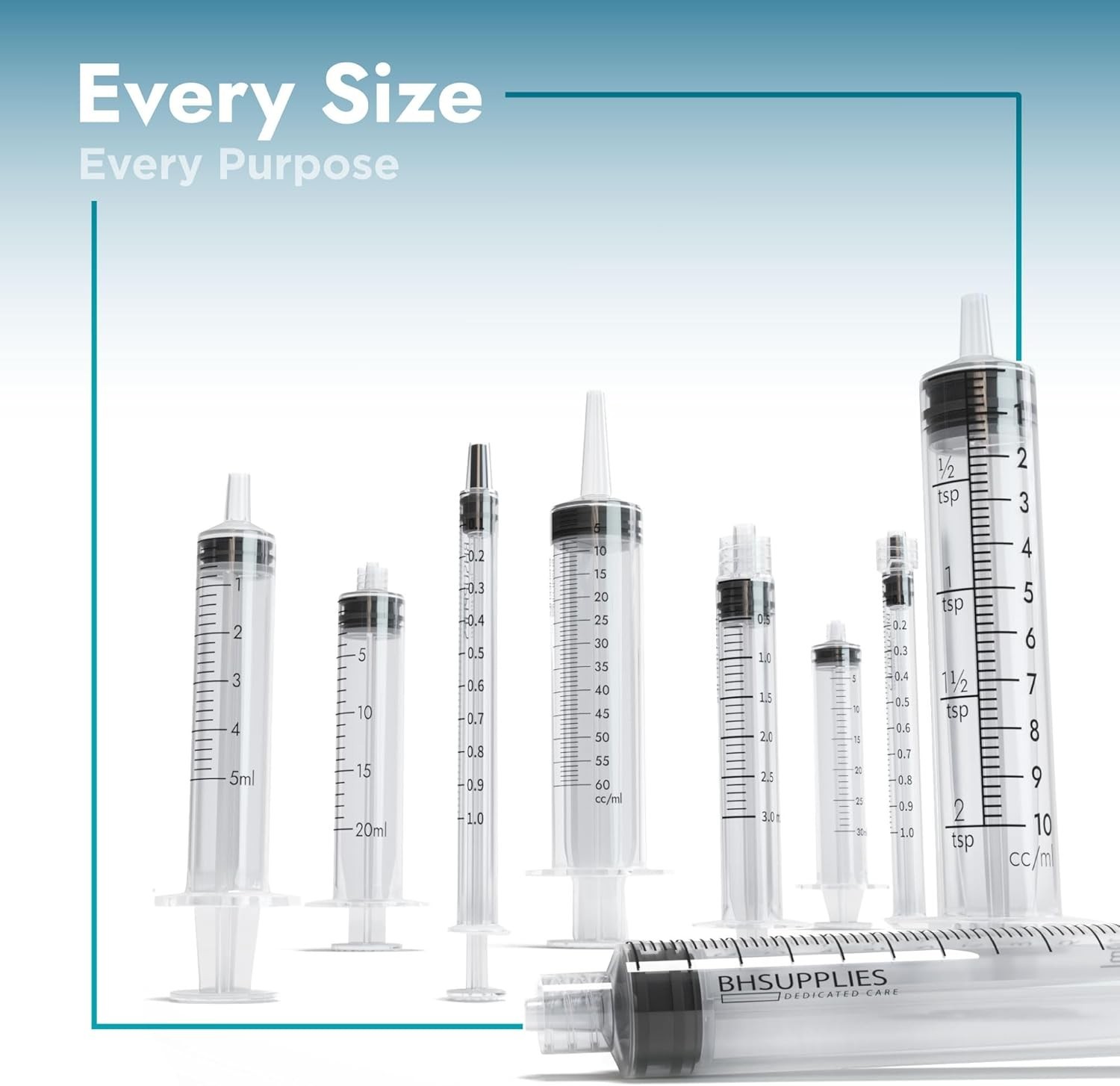 1mL Luer Slip Tip Syringes No Needle – Sterile, Individually Wrapped – 100 Sy…