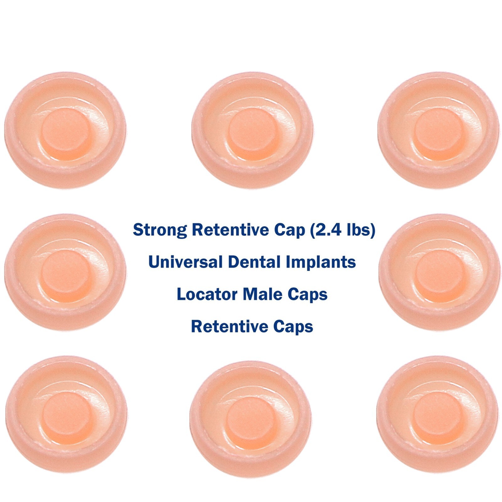 US Dental Overdenture 2.4lbs Retentive Caps Pink Use For LocatOr System lmplants