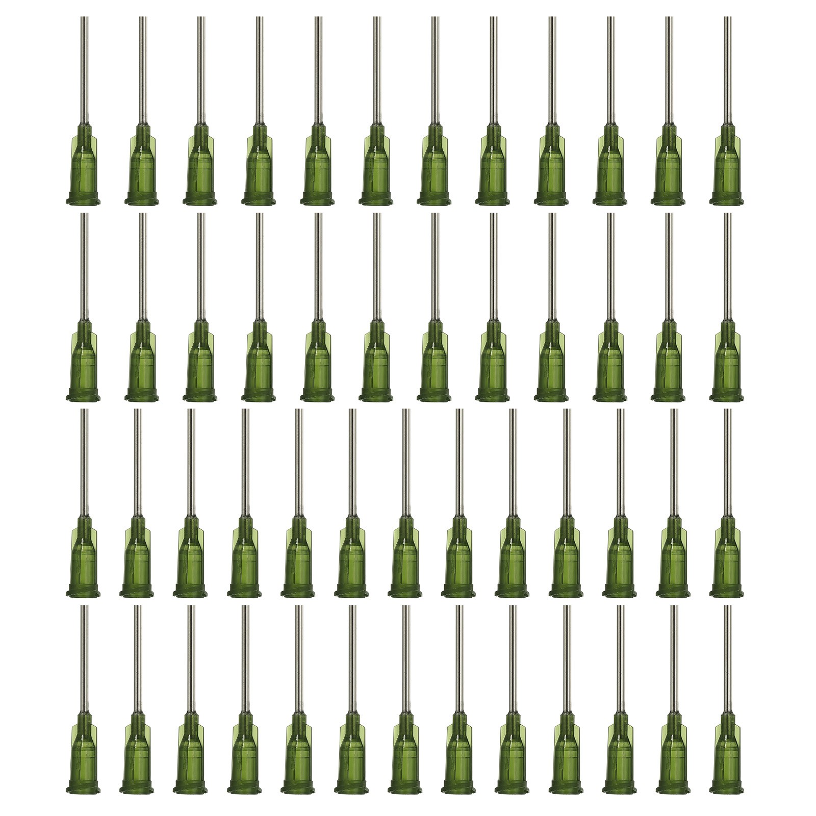 100 Pcs 1″ 14G Blunt Tip Dispensing Needles Olive Green
