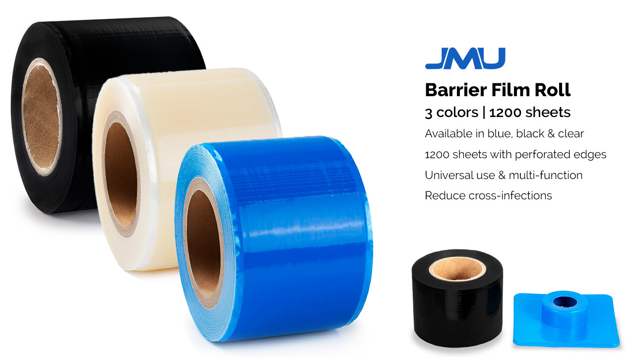 JMU Dental Barrier Film Tattoo 4″ x 6″ Barrier Tape Dental Barrier Film 8 Rolls