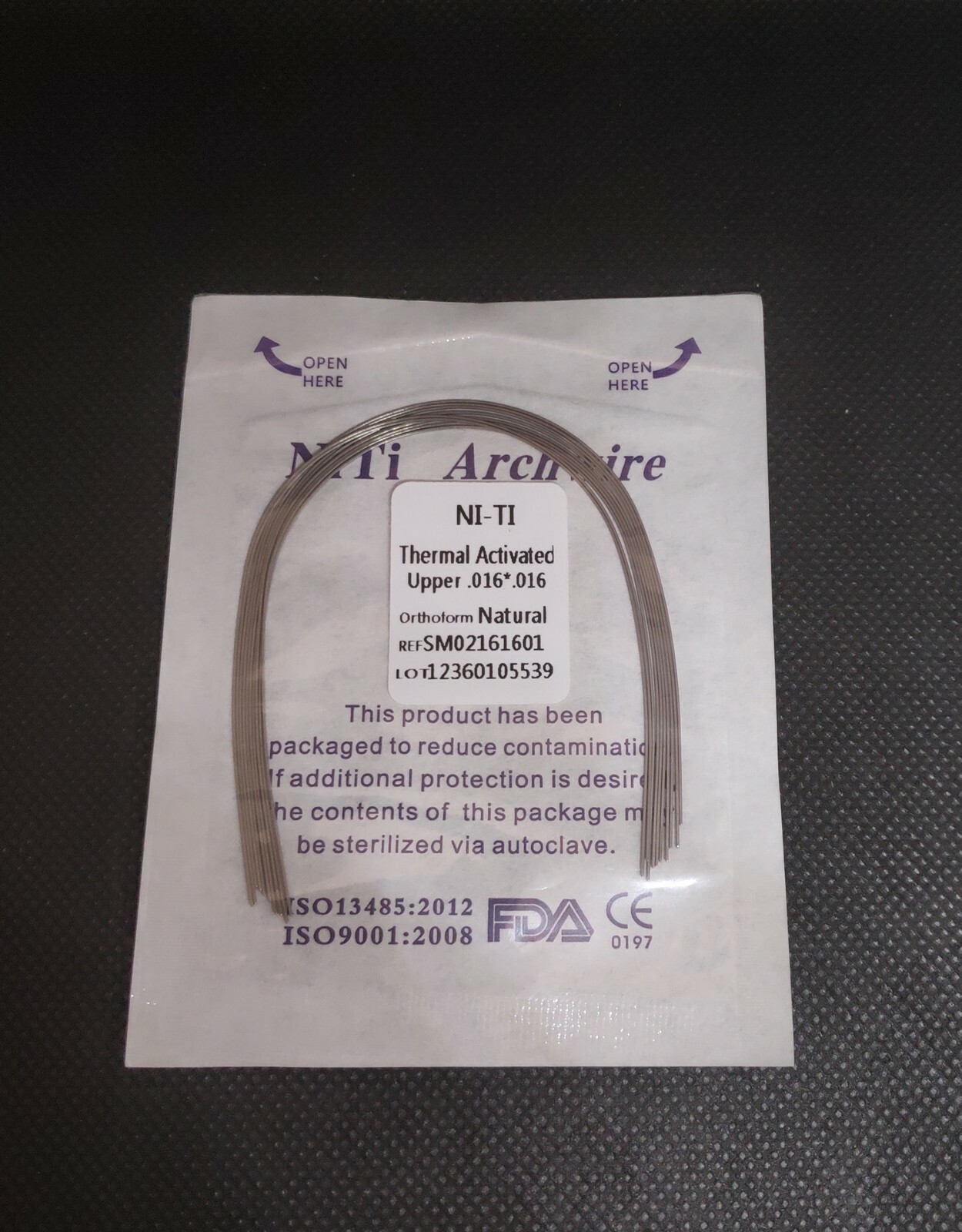 Dental Orthodontic Thermal Activated NITI Arch Wires Rectangular Natural Form