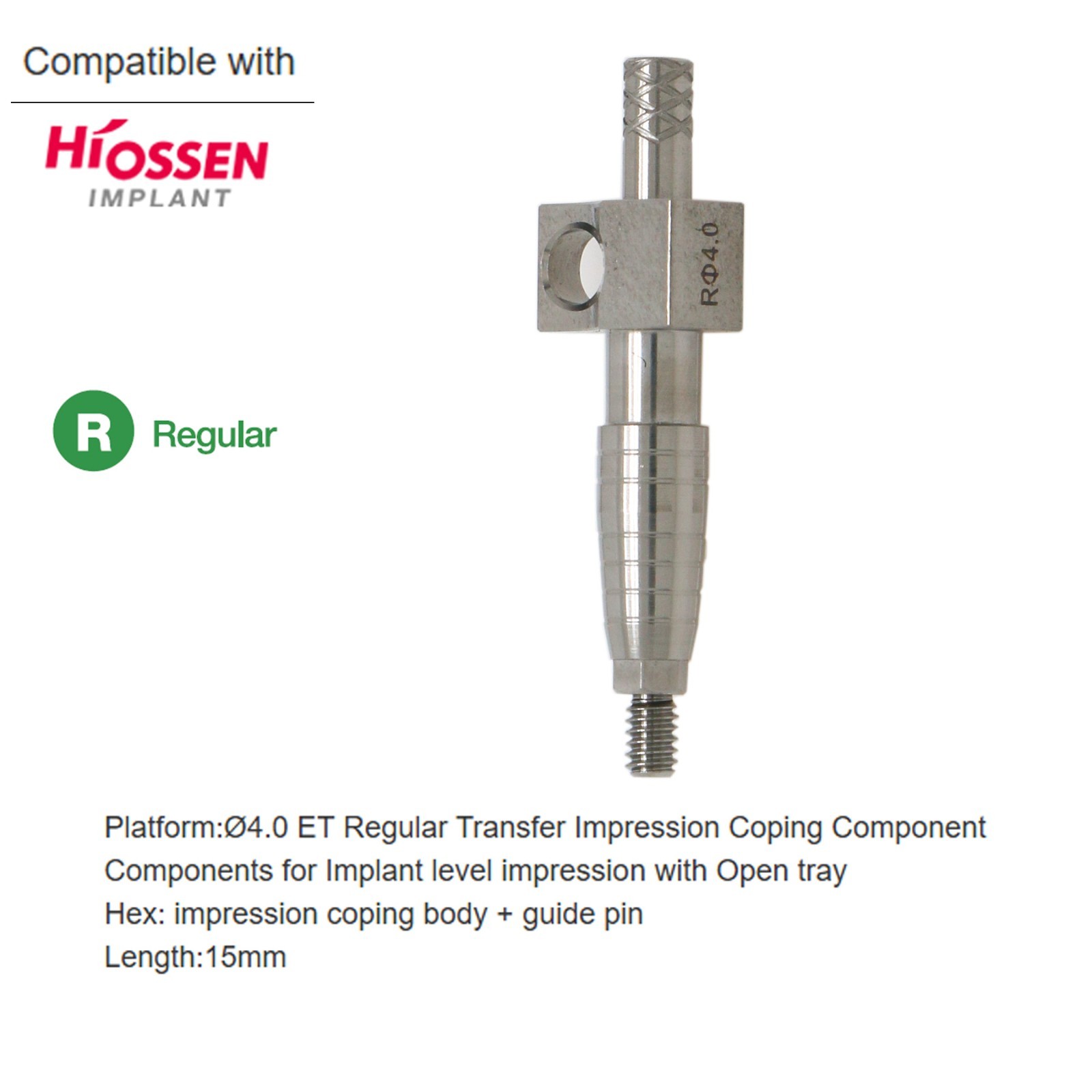 US Dental Impression open tray coping transfer Hiossen ET/Oss TS Hex Regular fit