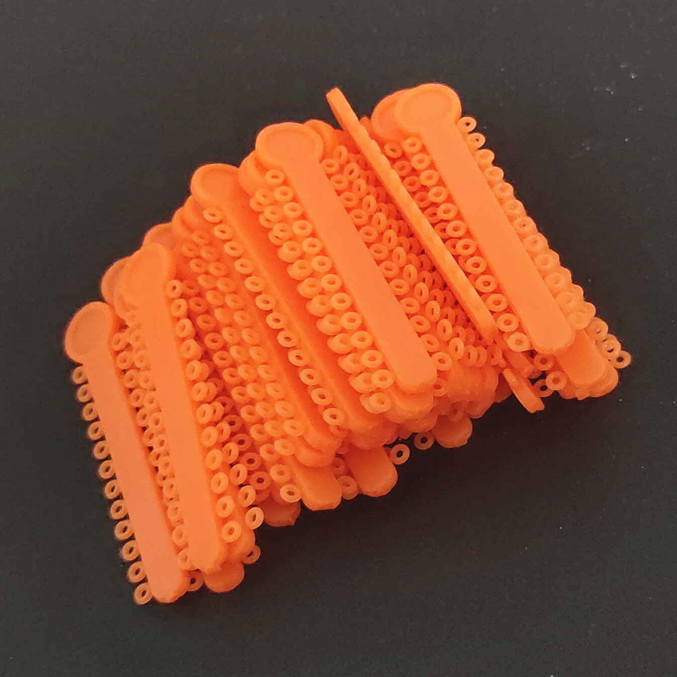 1 Pack Orange Color Elastic Ligature Ties Rubber Bands O Rings 1008Pcs/Pack