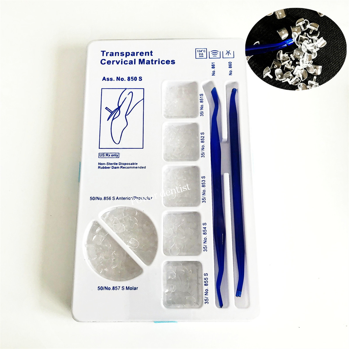 Dental Transparent Cervical Matrice Filling Materials Gingival Retractor Matrix