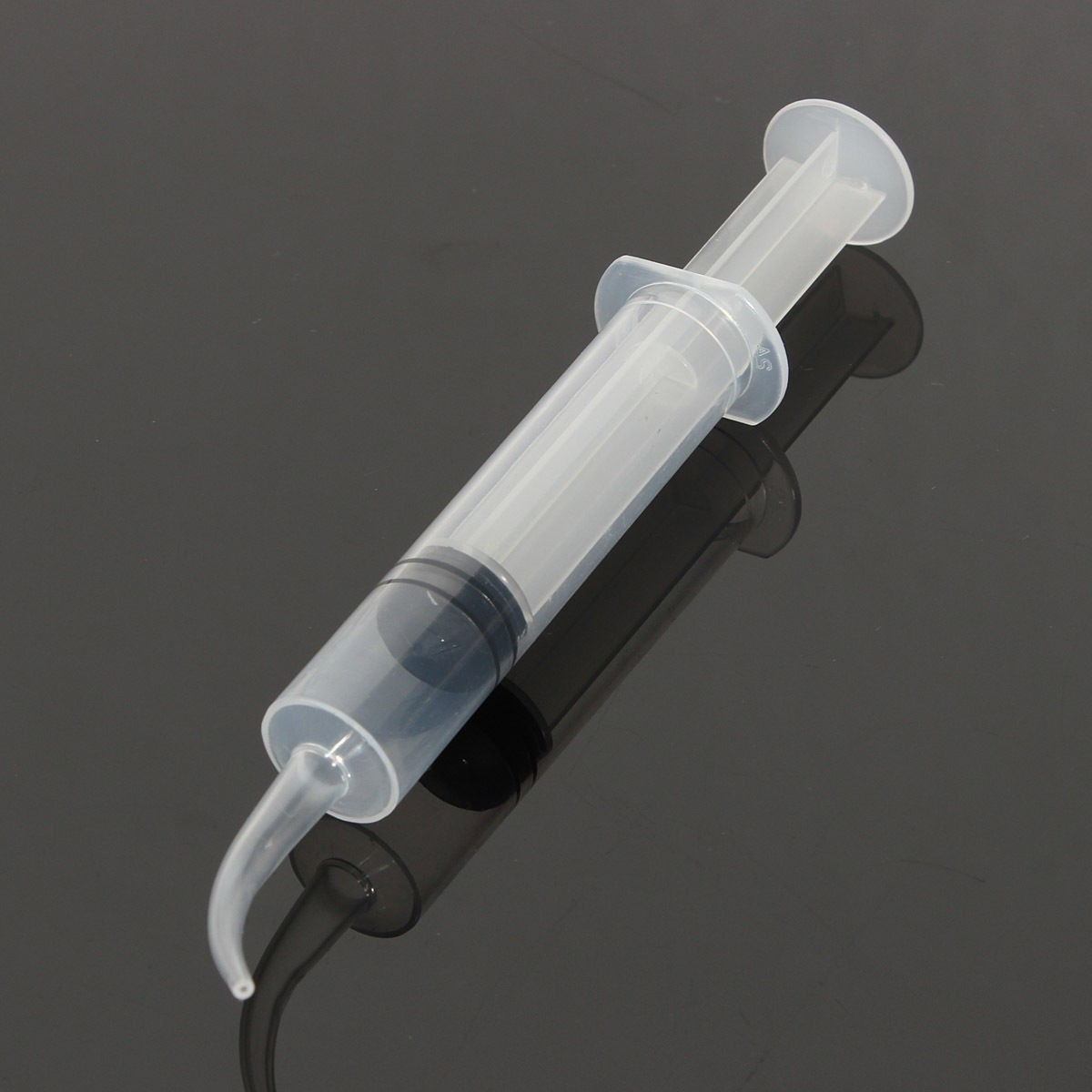 Dental Utility Oral Disposable Irrigation Syringe Long Curved Tips 12ml (12cc)