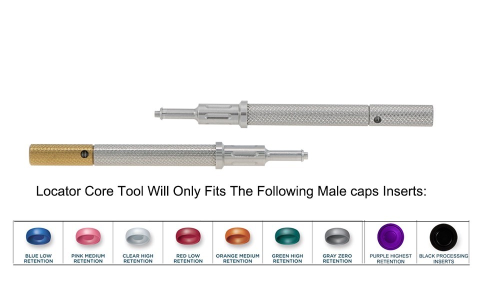 US Dental Retention Cap Set And Male Cap Insertion Extraction Locator core Tool