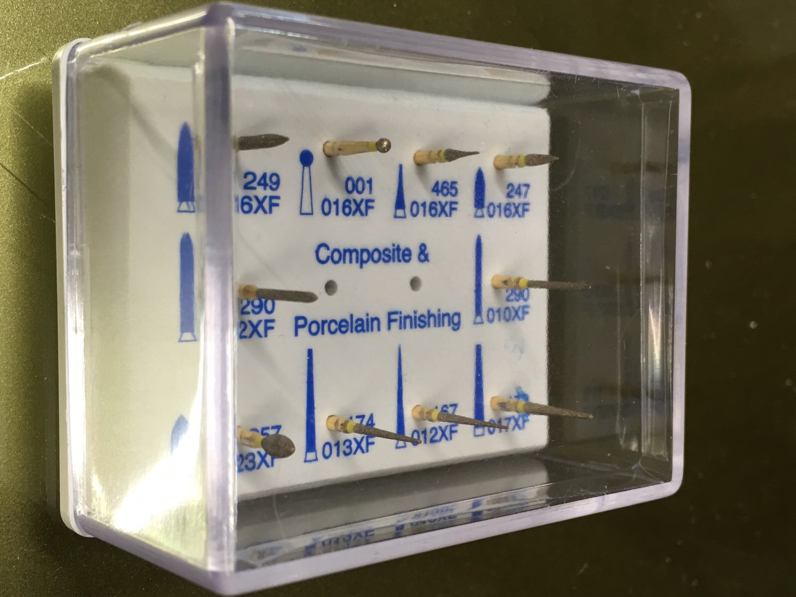DENTAL Composite & Porcelain Finishing Gold Diamond FG Burs Kit#6 MDT