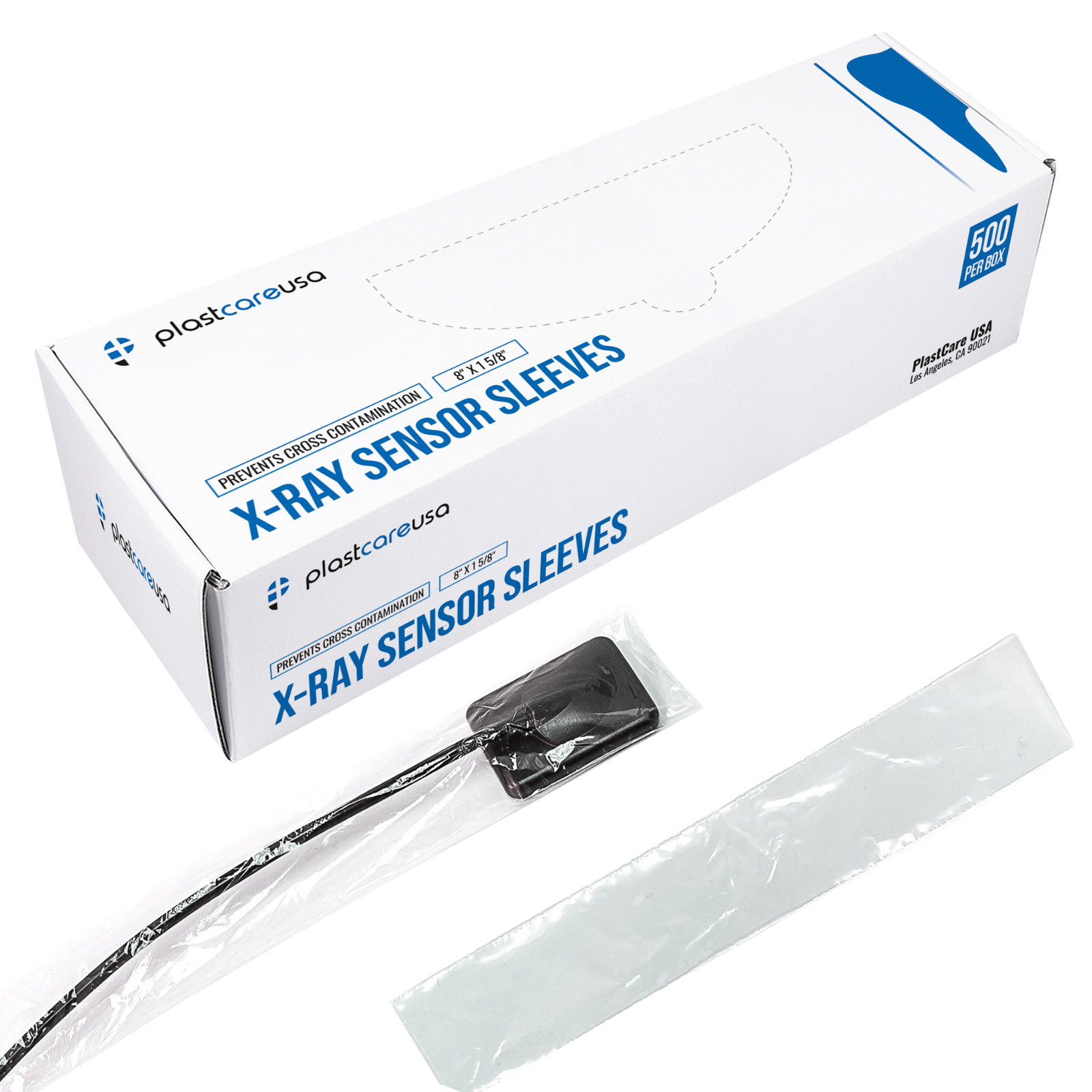 X-Ray Sensor Sleeves 8″ x 1-5/8″ | Dental Digital Sensor Barriers | 500/Box