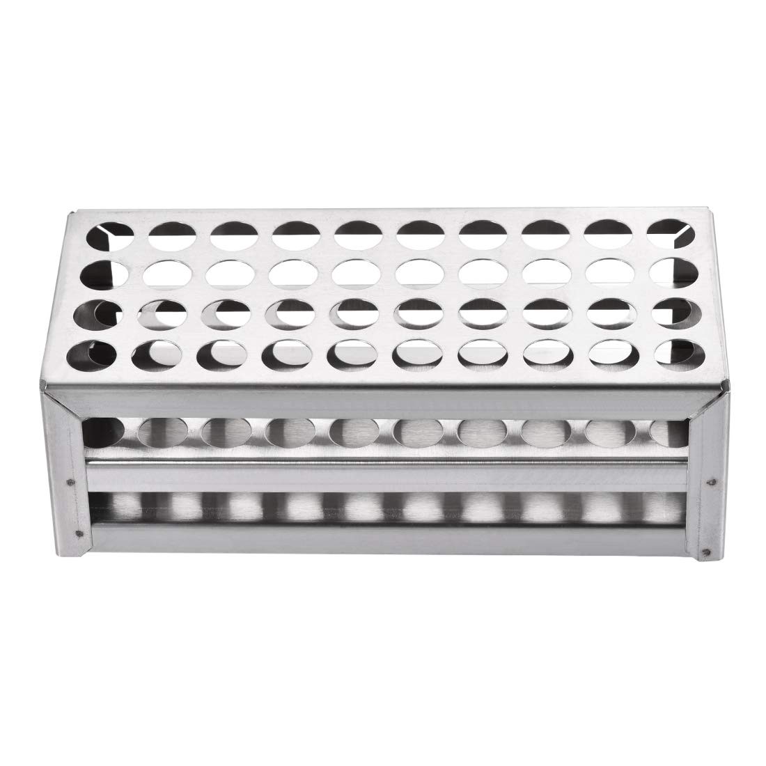 uxcell 304 Stainless Steel Test Tube Holder Lab Stand Rack 40 Hole 3 Layer fo…