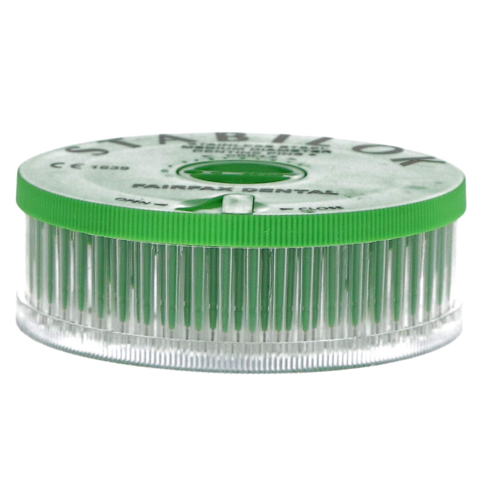 Fairfax Dental 60052 Stabilok Dentine Pins Single Shear Economy Green 100/Pk