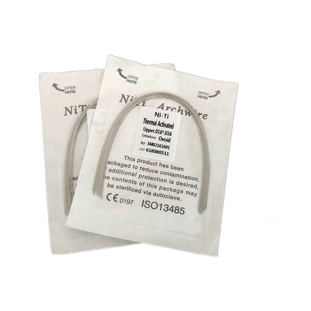50 Pieces Dental Rectangular Arch Wire Thermal Activated NITI Recta Ovoid Arcs