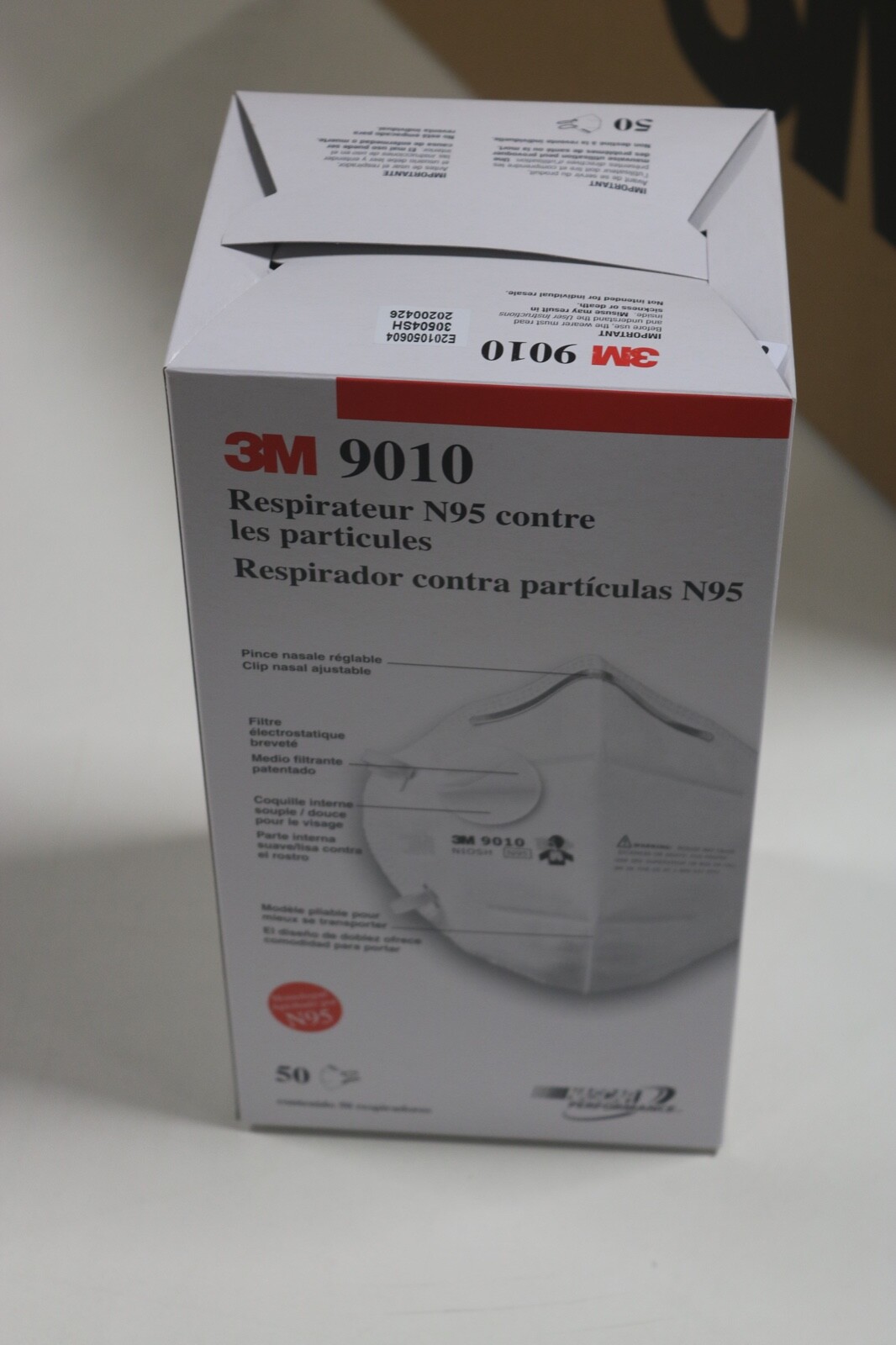3M 9010 Box of 500 Individually Sealed Packs, Brand New USA Stock N95 MASKS