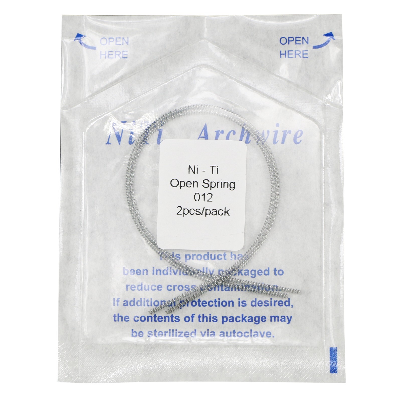 US 10Pcs Dental Orthodontic NiTi 0.012/0.010*180mm Open Coil Spring Medium Force