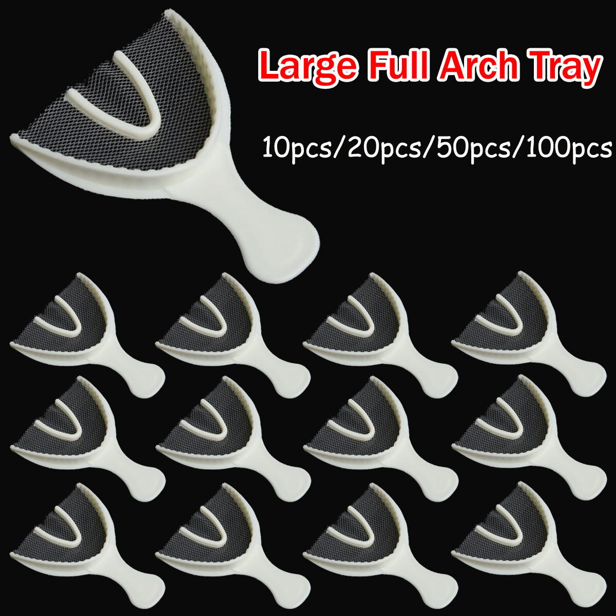 10-50Pcs Dental Bite Registration Impression Trays Large Full Arch Tray USA
