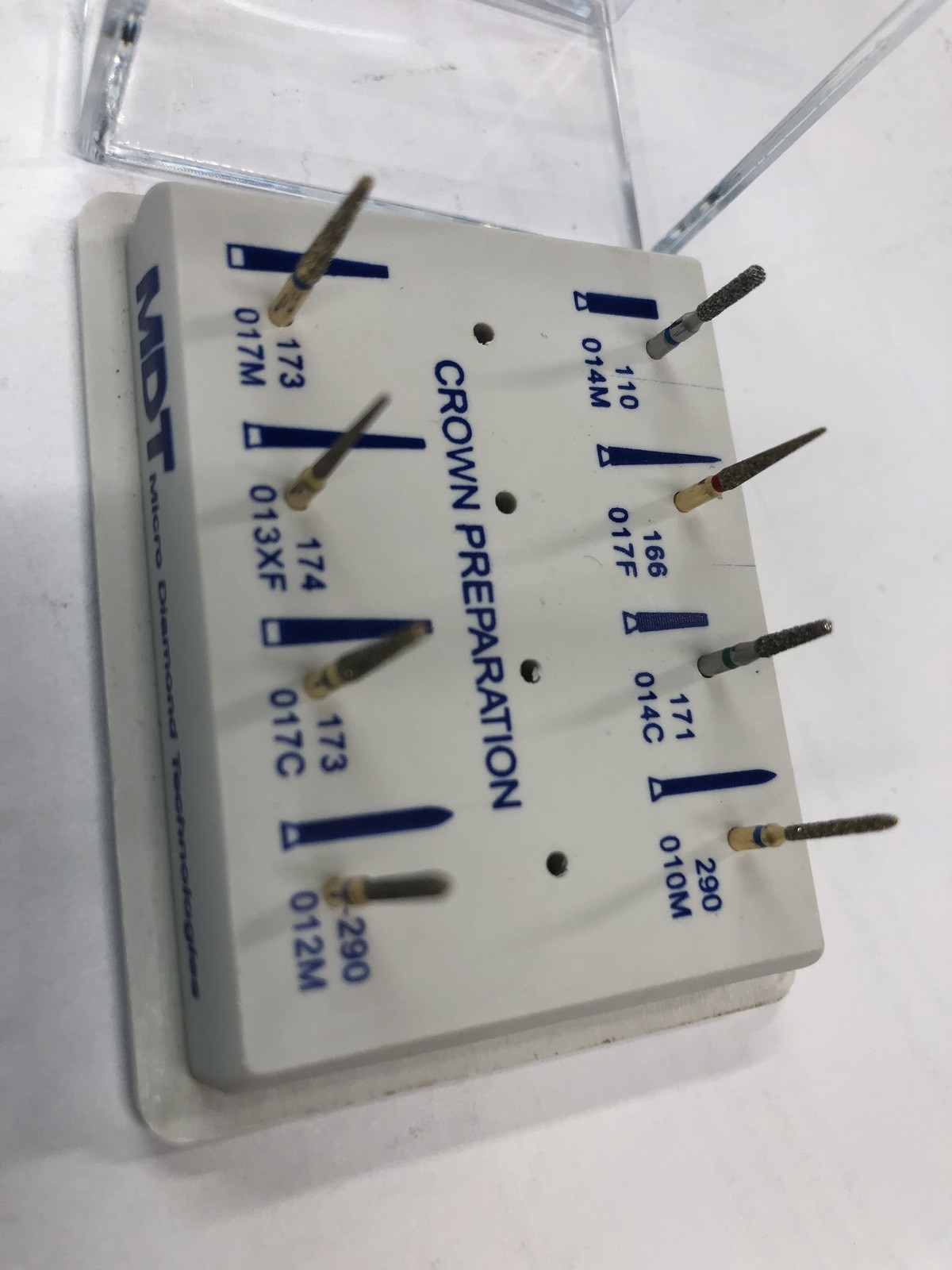 MDT Dental 1xCrown Preparation Kit#1 8xFG Diamond Burs & autoclavable